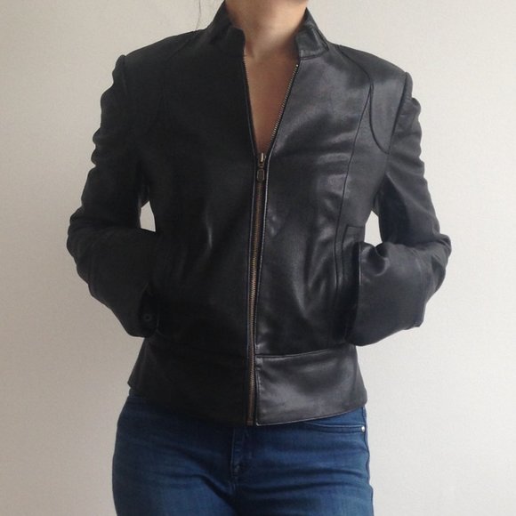 Mackage - Black Leather Jacket - Picture 3 of 8